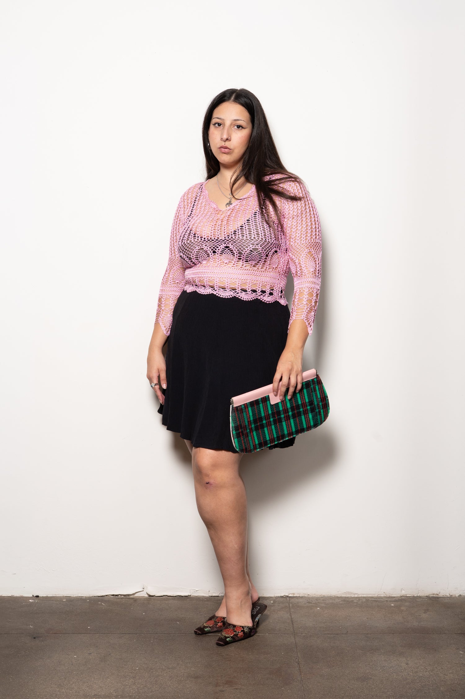 Vintage Pink Crochet Top