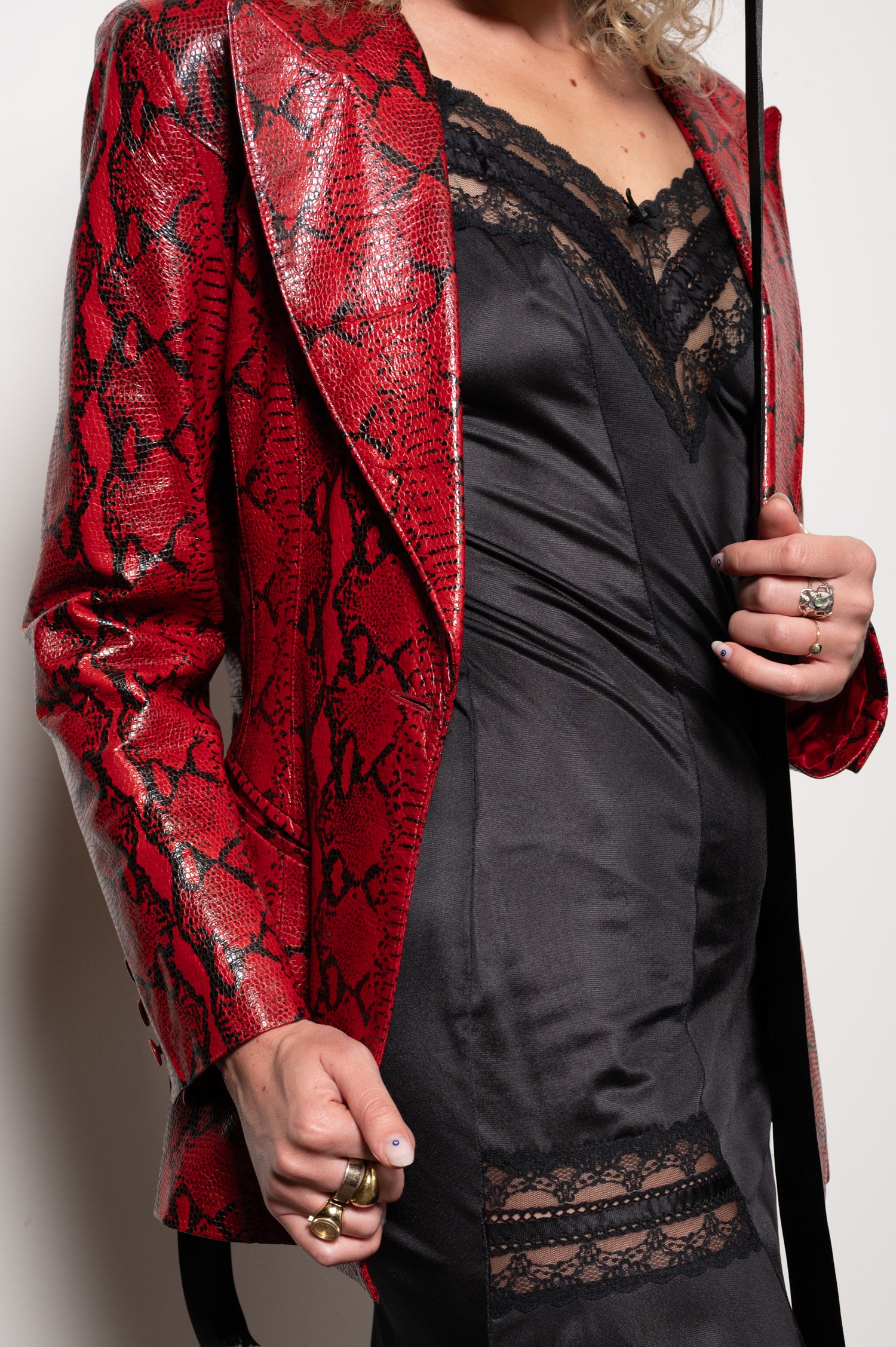 Sexy Red Leather Jacket