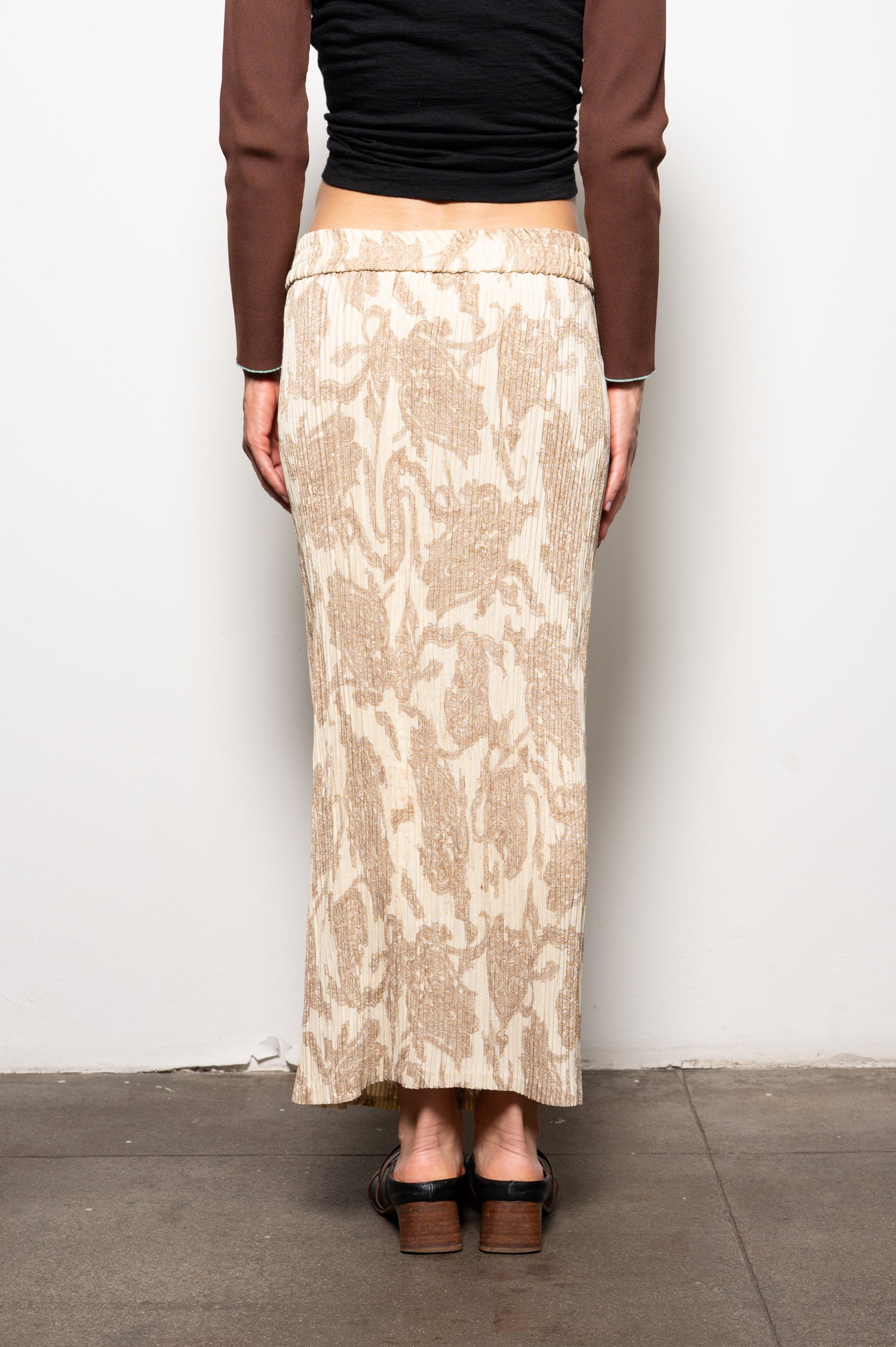 Pleated Linen Hippie Skirt