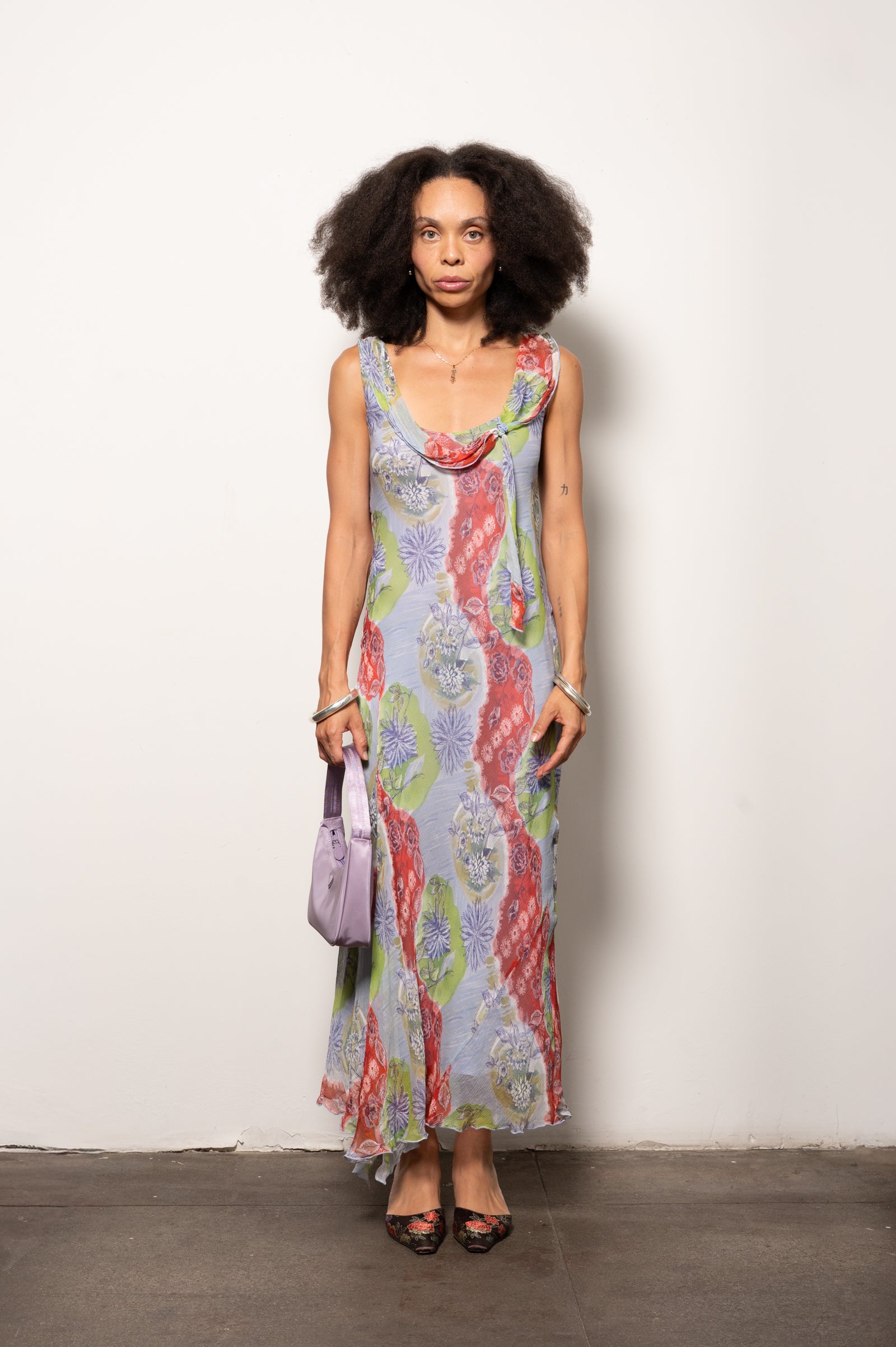 Vintage Silk Carrie Bradshaw Dress from Italy
