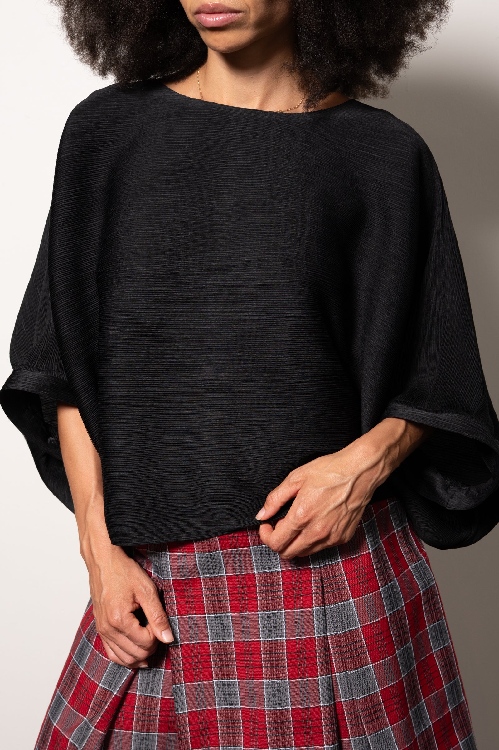 Pleated Accordion Top