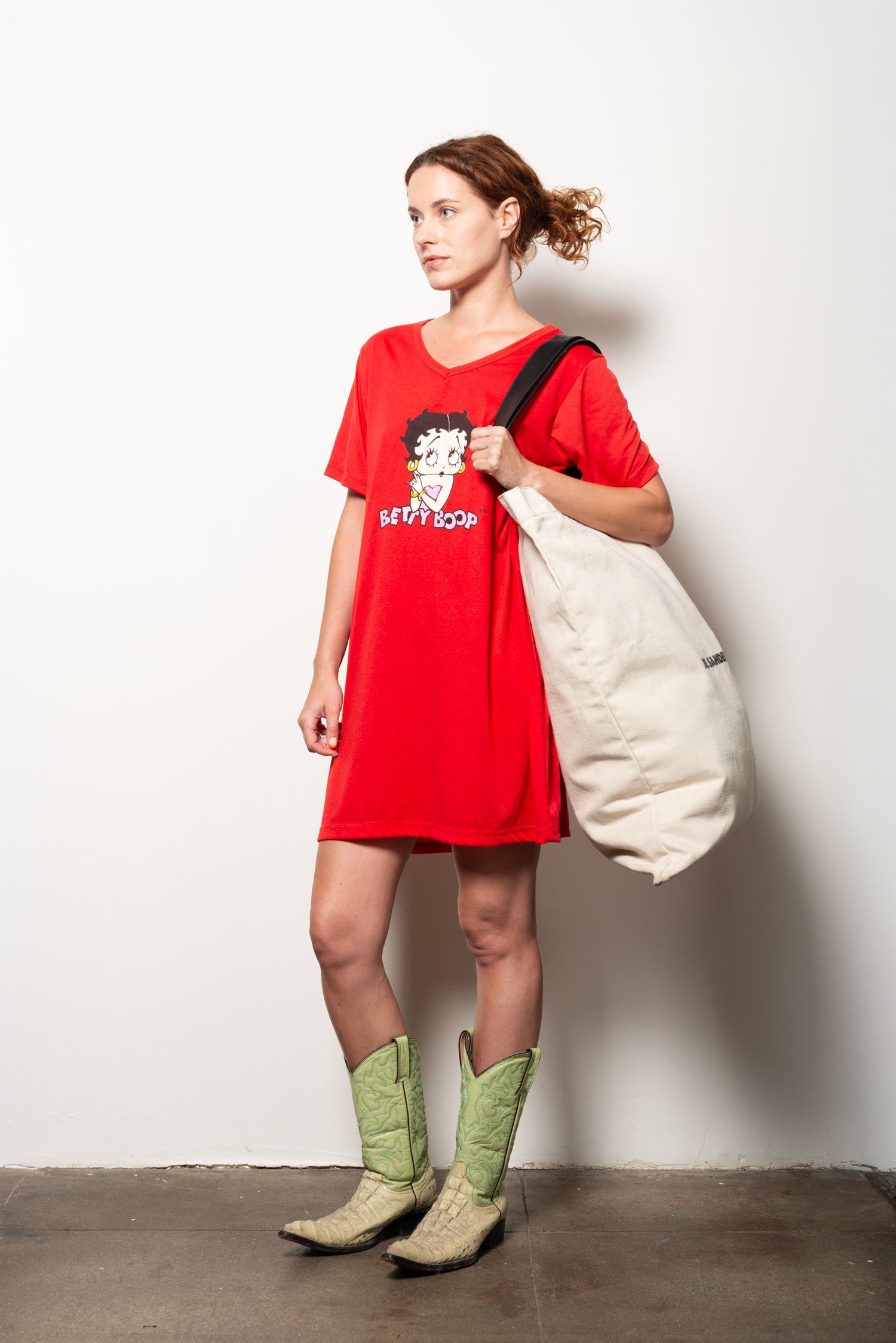 betty boop oversized dress shirt