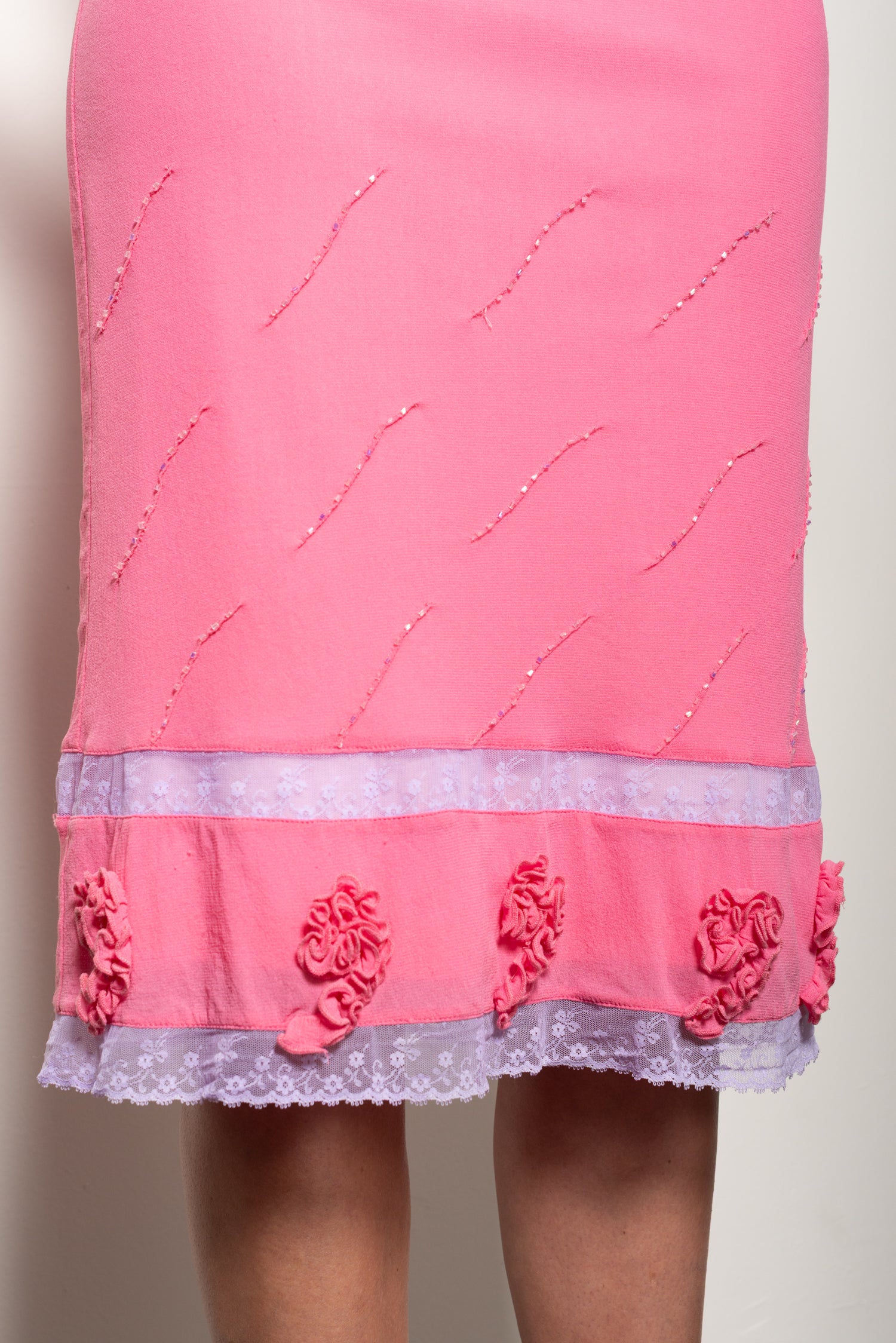 Vanflo pink embellished skirt