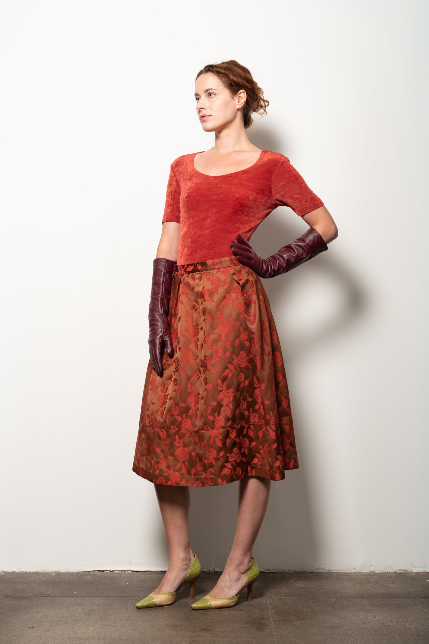 Comme des Garcons tricot - Red Floral Skirt