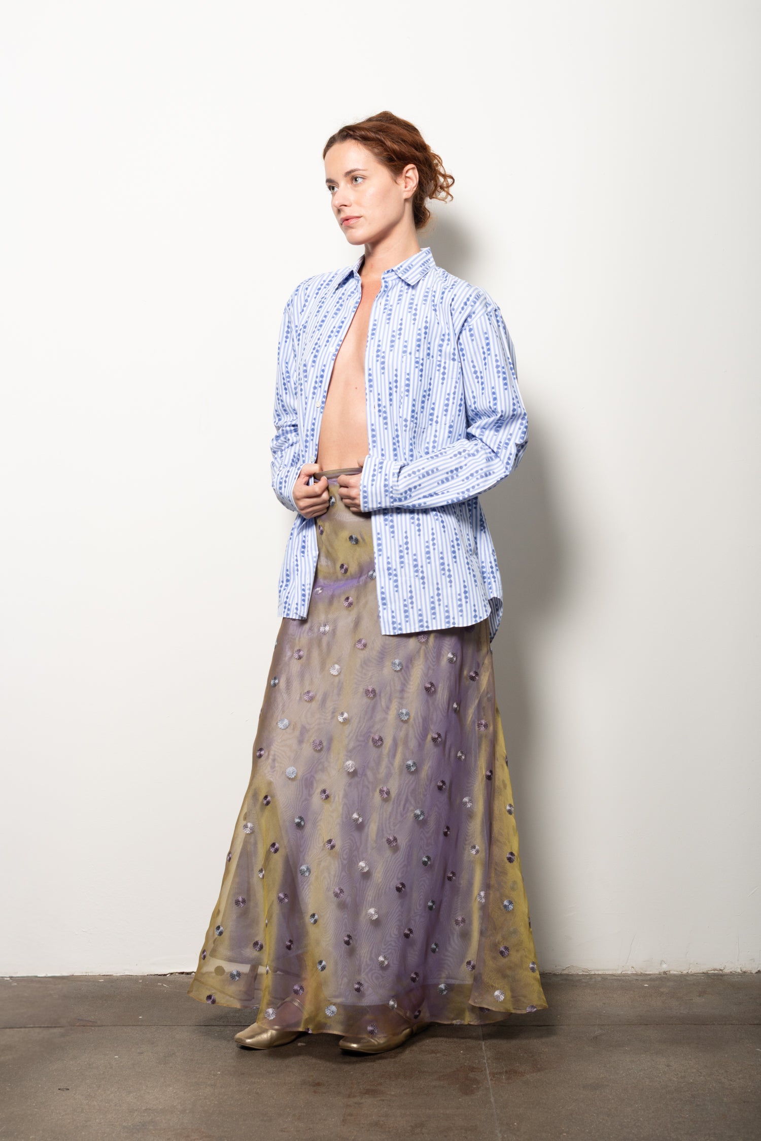 comme des garcons shirt - striped and dotted