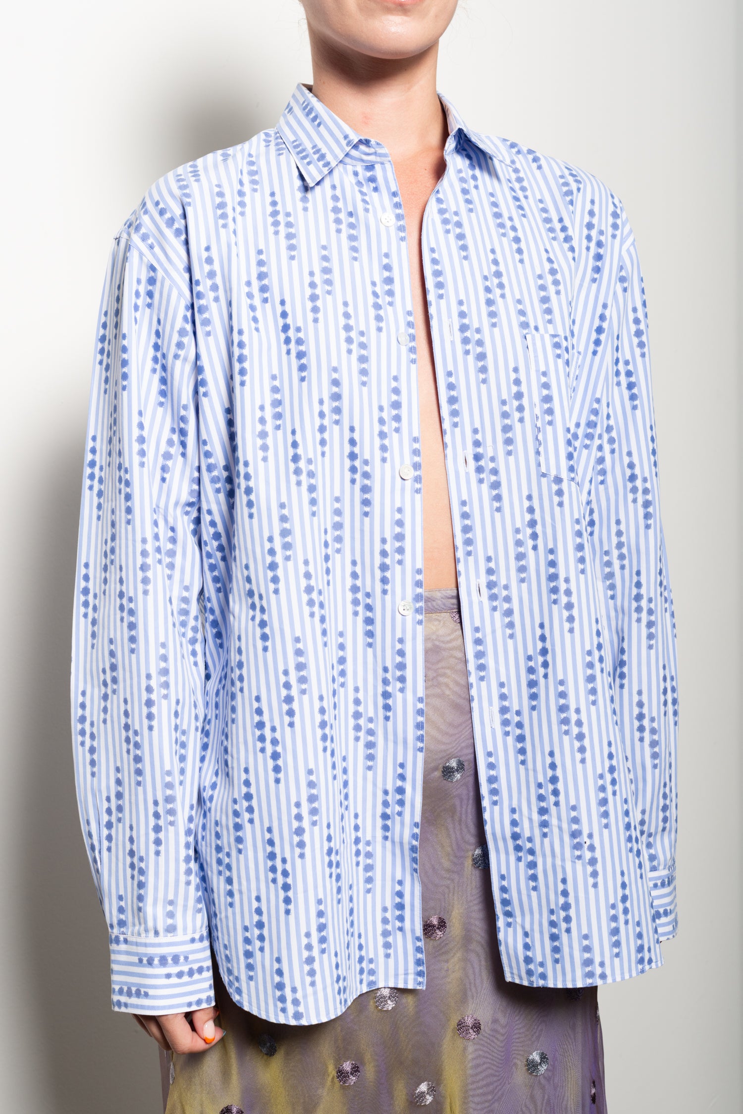 comme des garcons shirt - striped and dotted