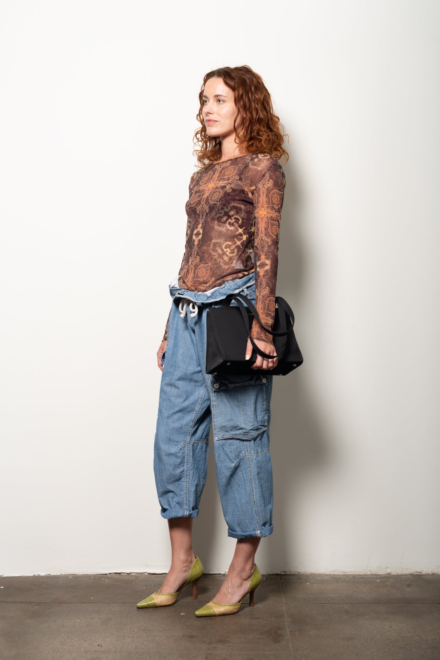 issey miyake sheer mesh top