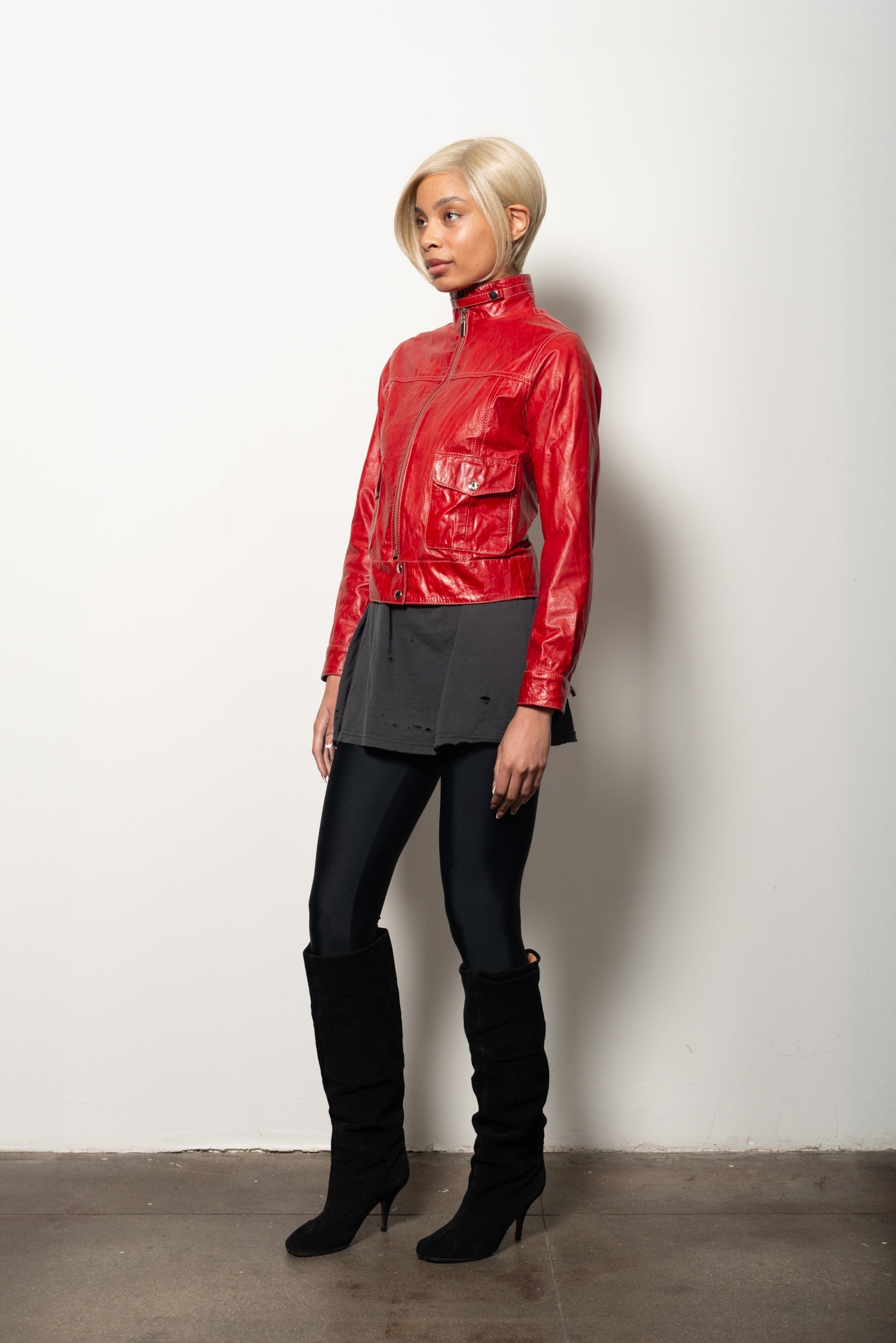 maybe red leather jacket