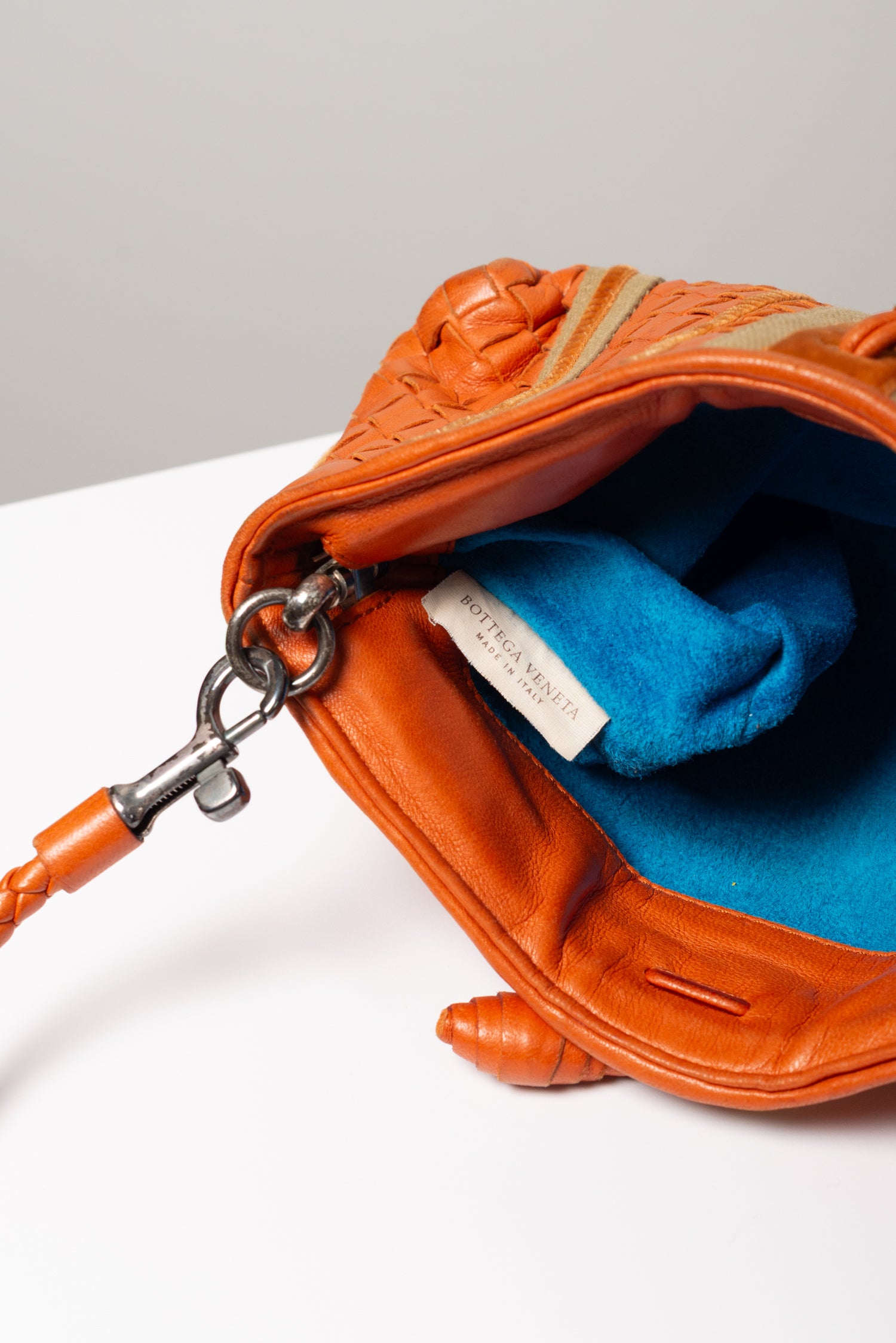 Bottega Veneta - Vintage Intrecciato Striped Shoulder Bag