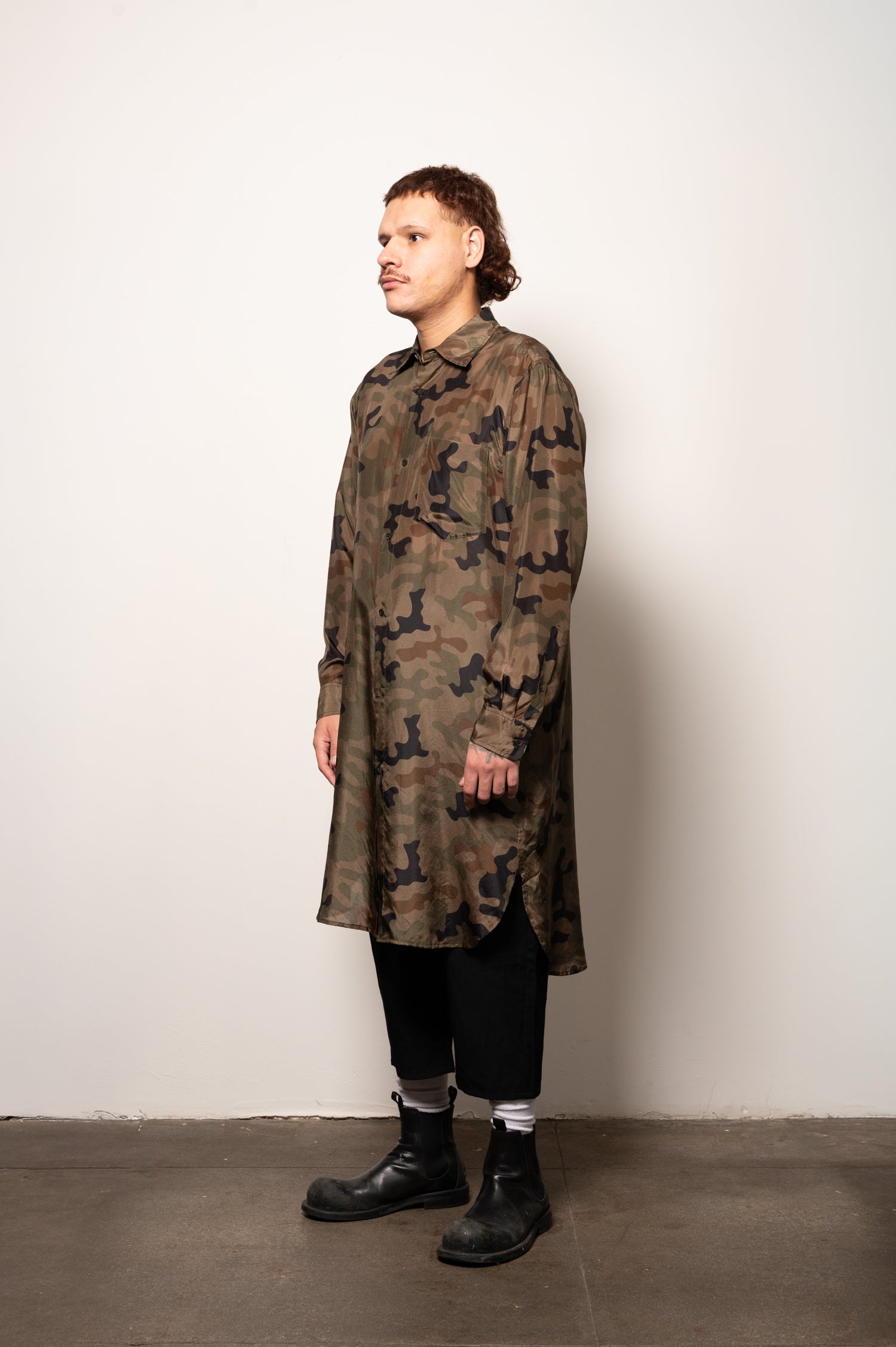 Dries Silk Army Dress