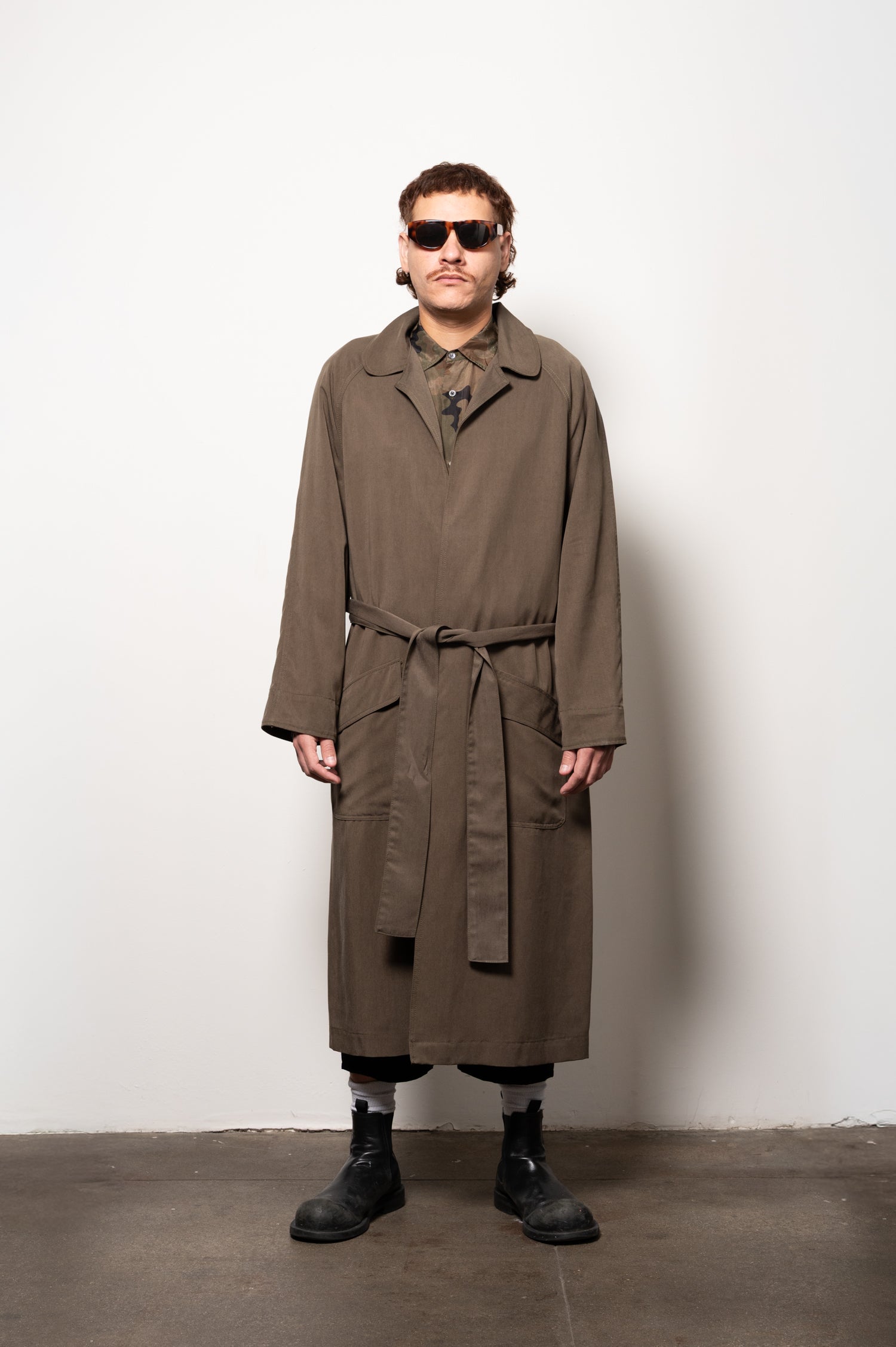 Sharon Rahim Olive Trench Coat