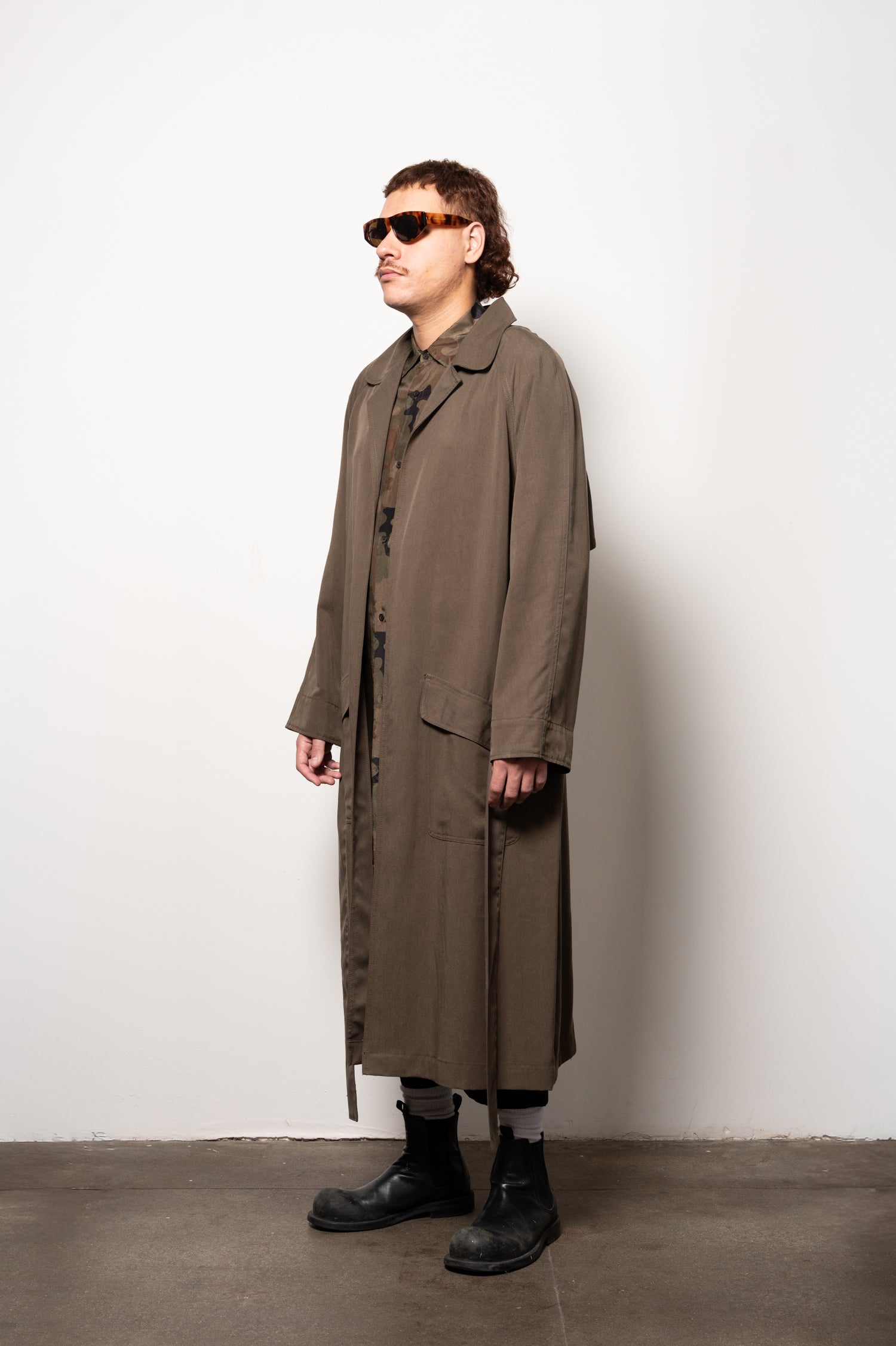 Sharon Rahim Olive Trench Coat