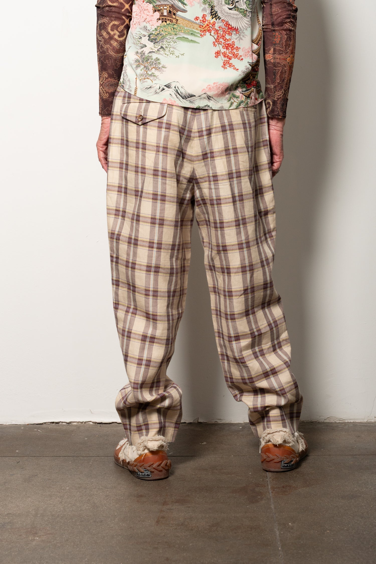Comme des Garçon plaid trouser