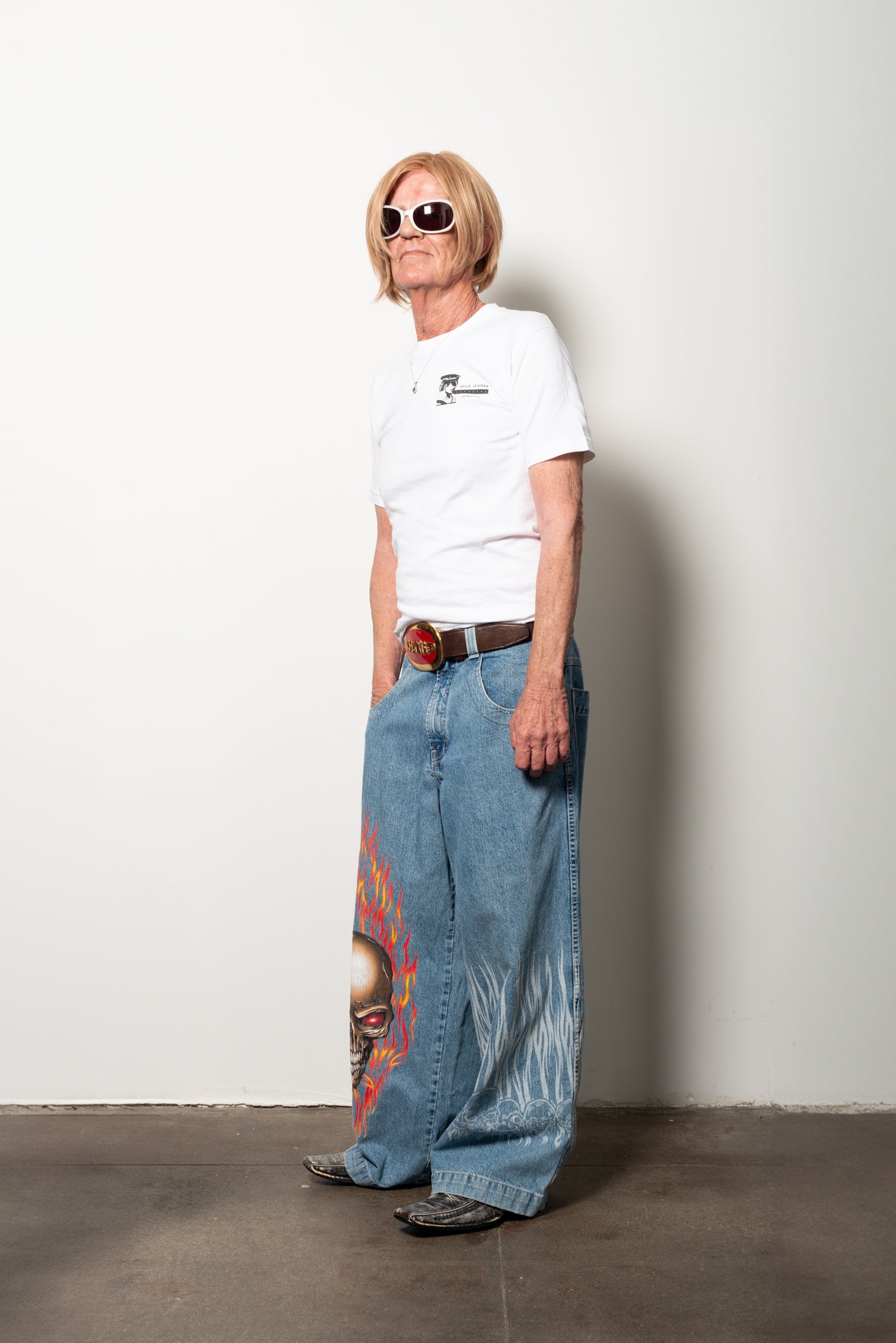 Vintage Image Leather tshirt
