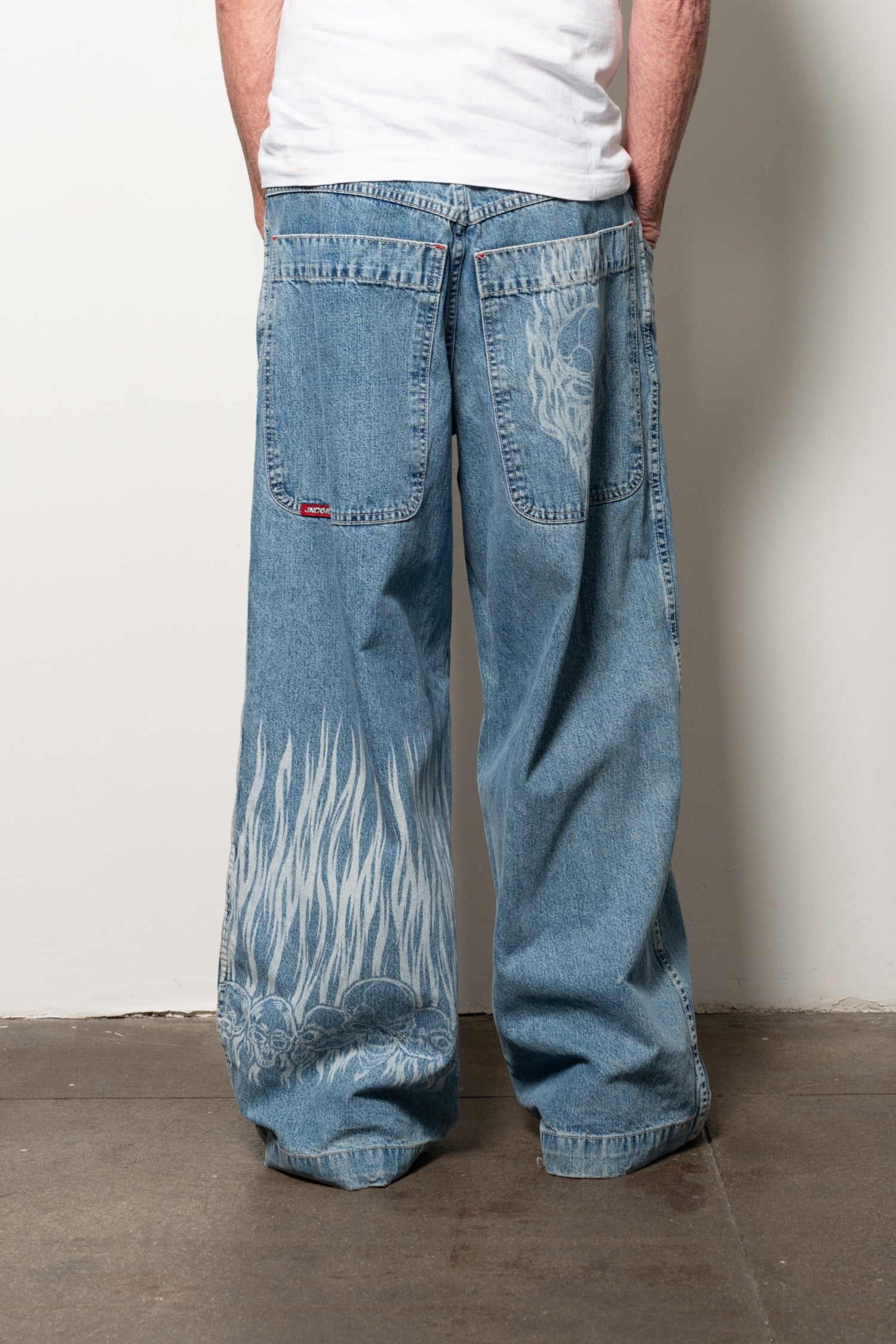 jnco jeans Flaming skull