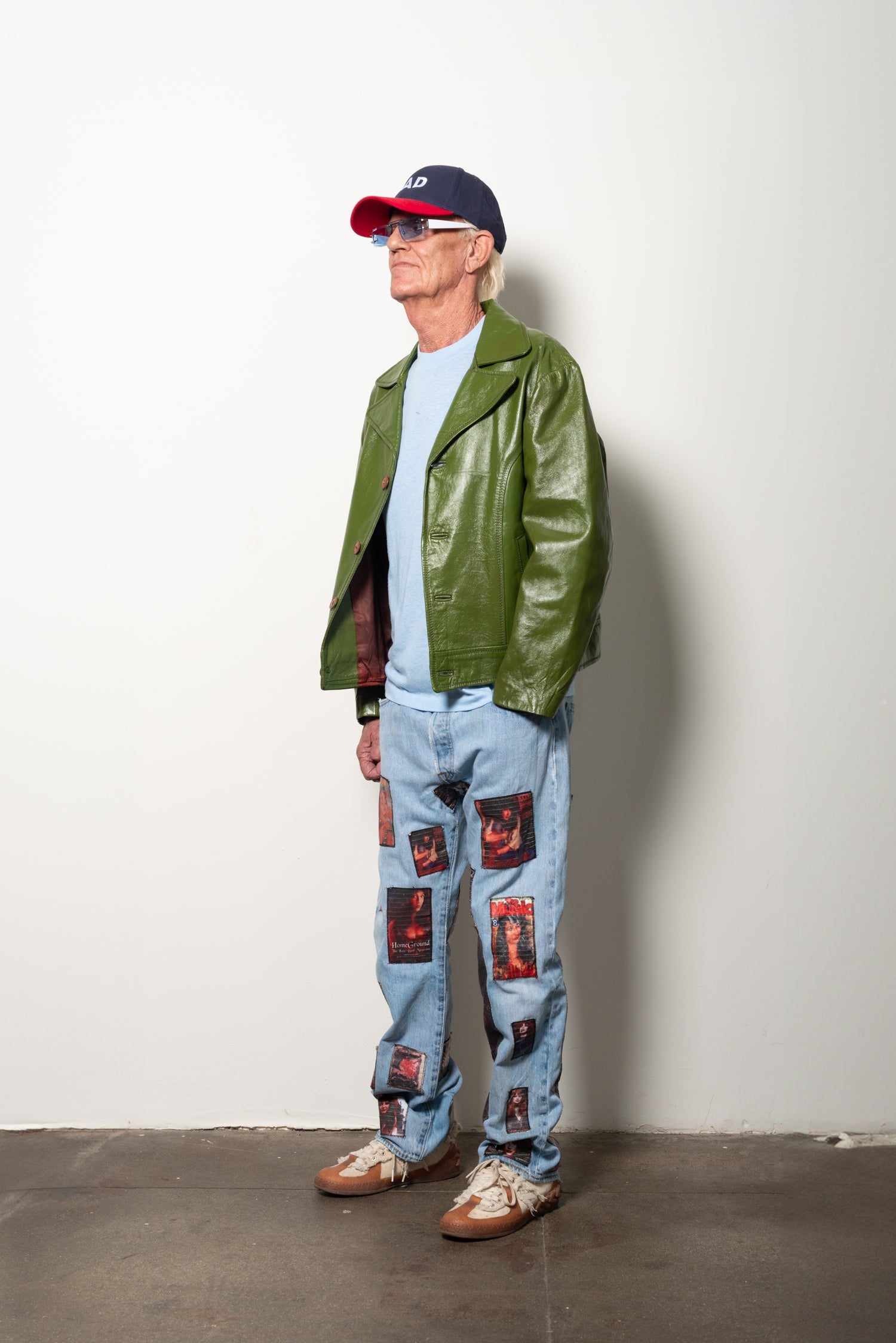 green leather jacket