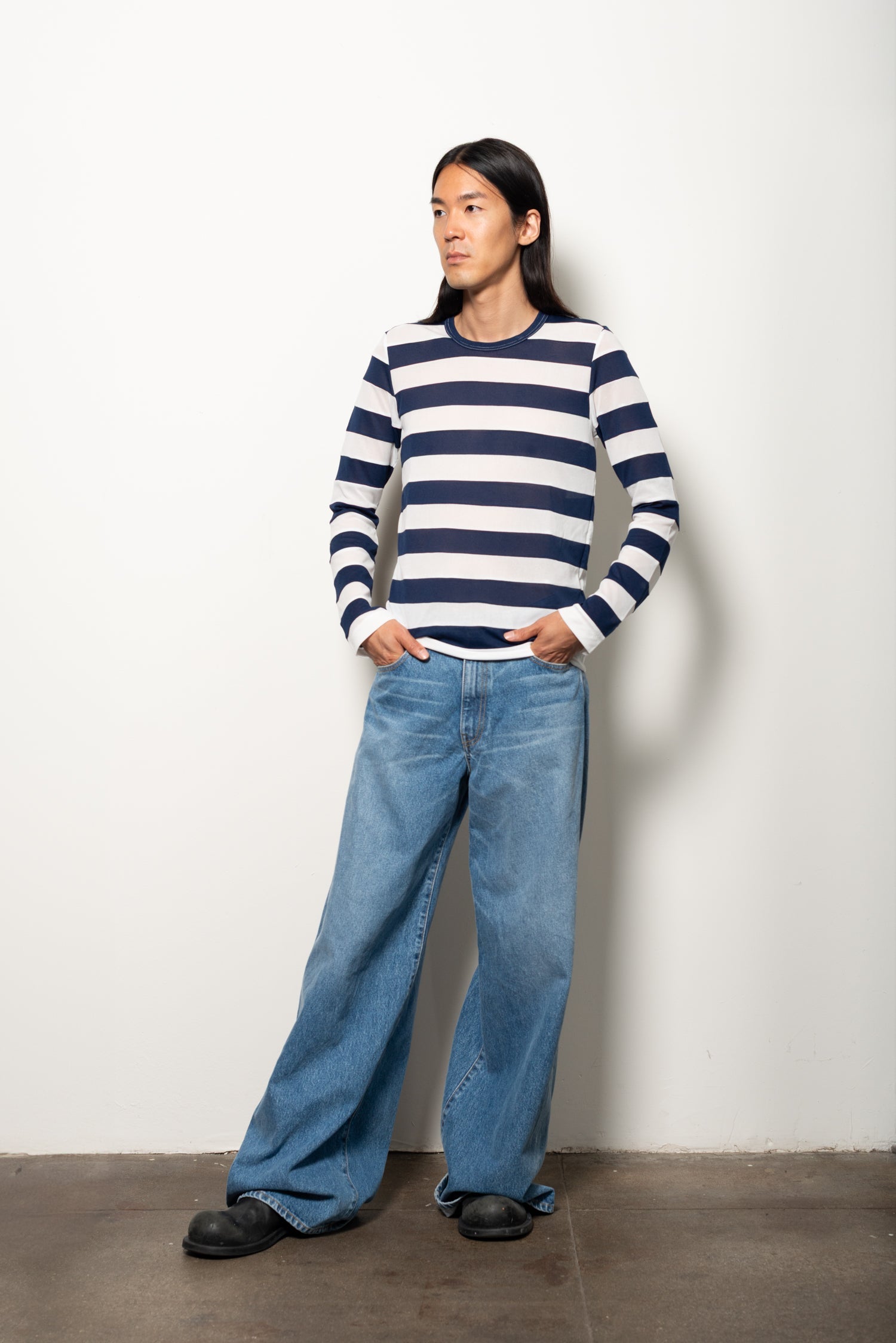 Comme Des Garçon sheer stripes