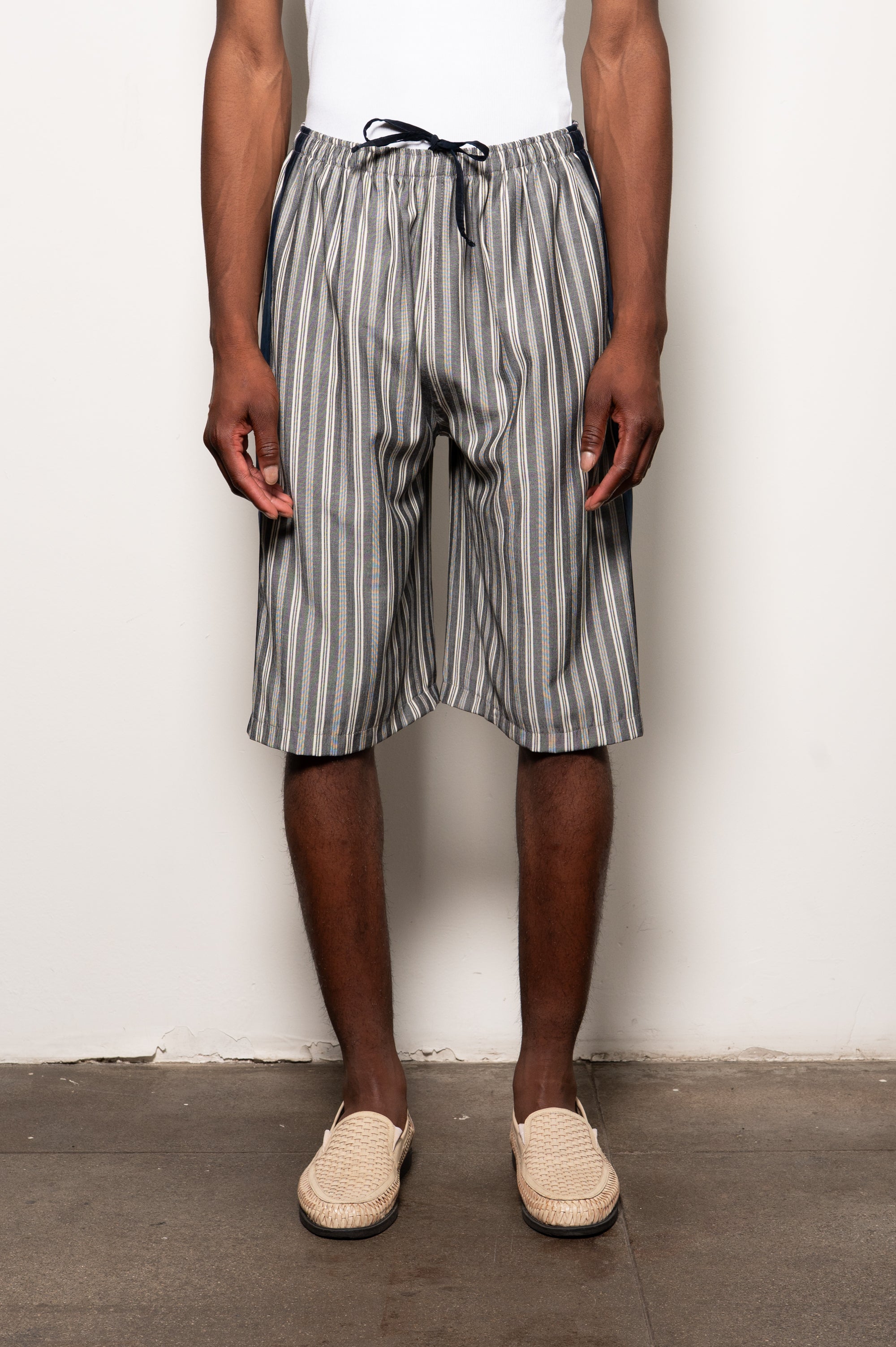 Purehealth Gray Striped Summer Short