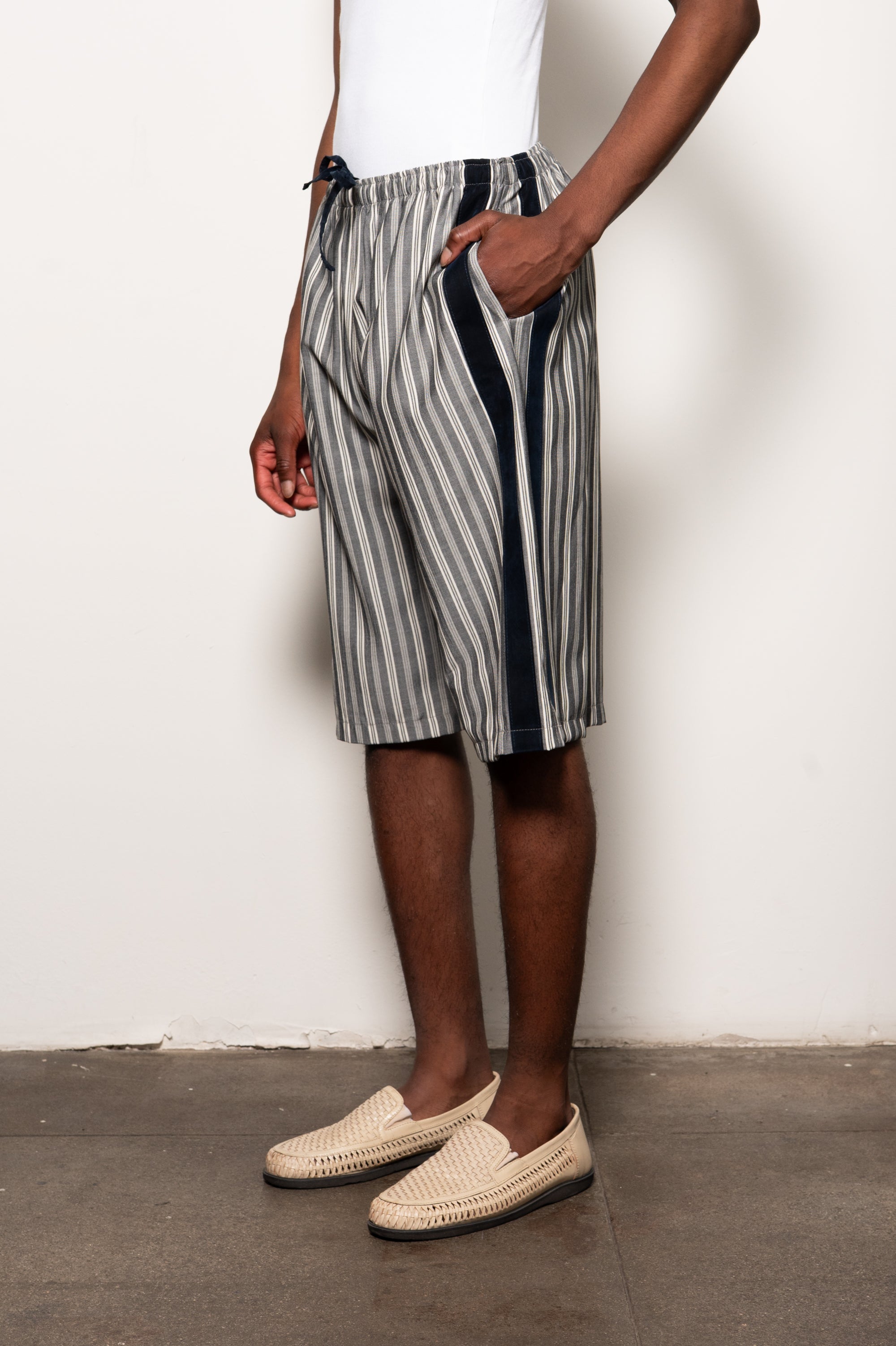 Purehealth Gray Striped Summer Short
