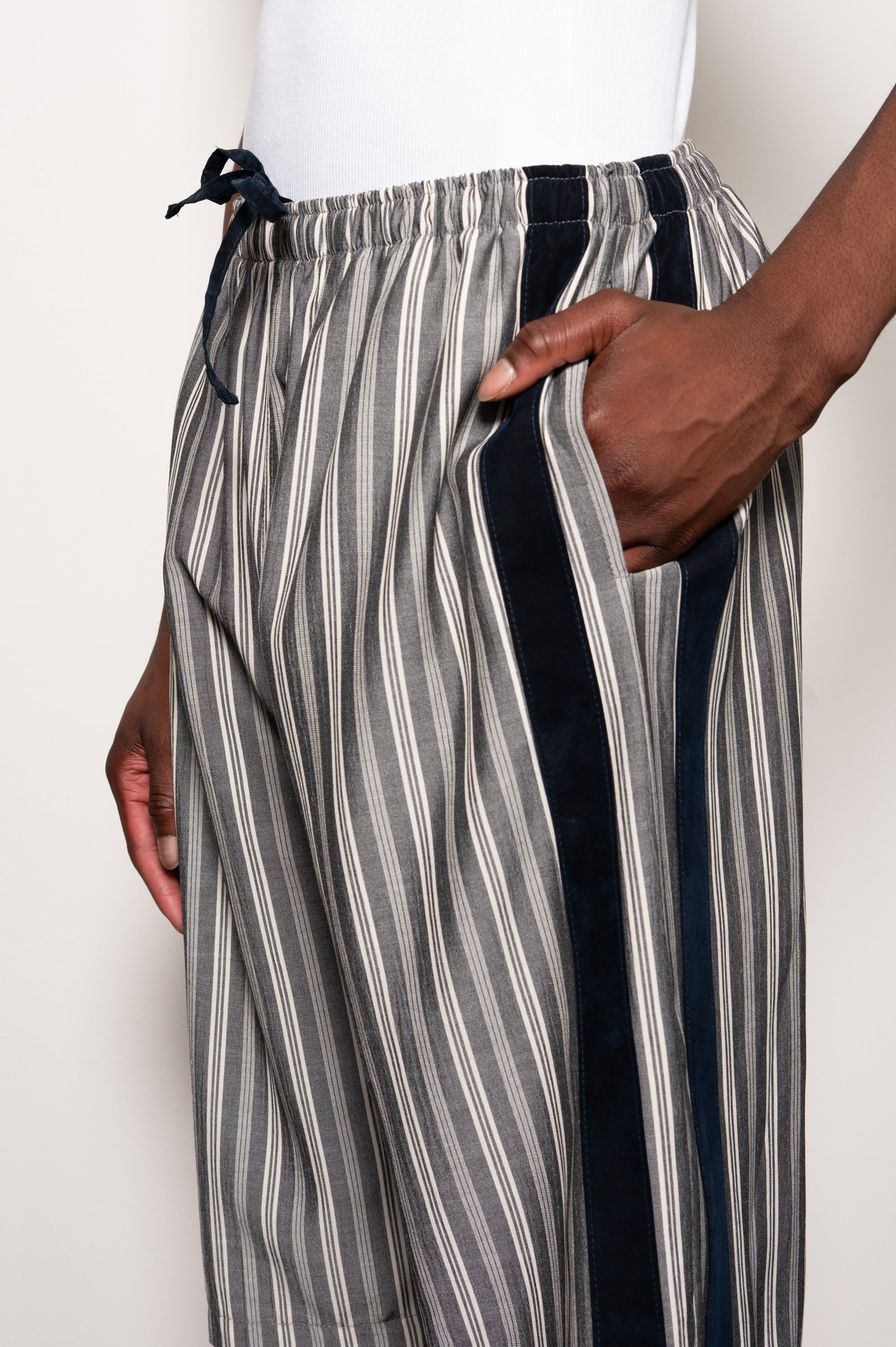 Purehealth Gray Striped Summer Short