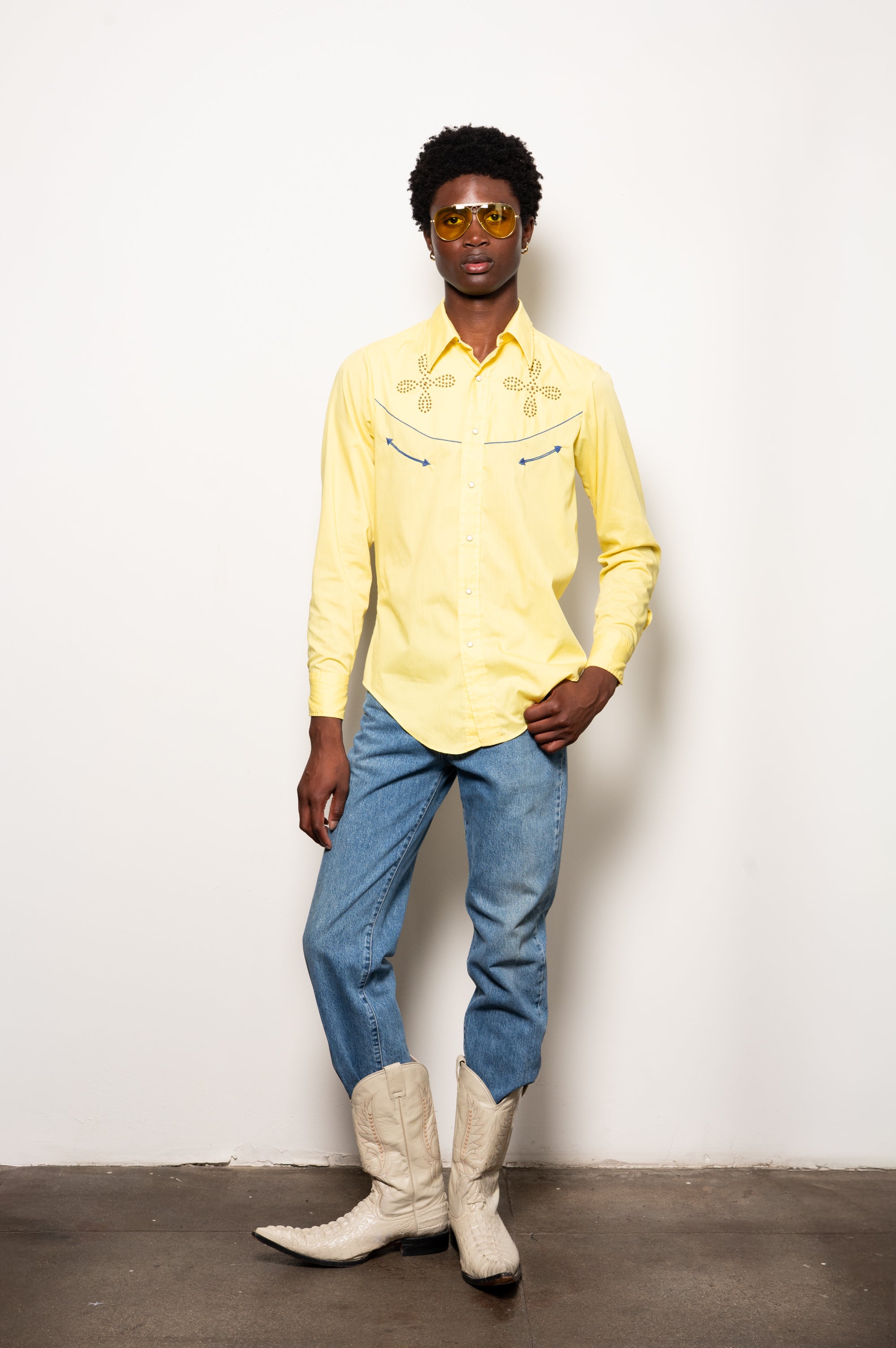 Vintage Yellow Disco Western